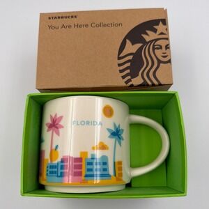 Starbucks Florida You Are Here Collection 14oz Coffee Mug Cup with Box NEW